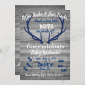 Fusils, raquettes et chenilles de cerfs Invitation (Devant / Derrière)