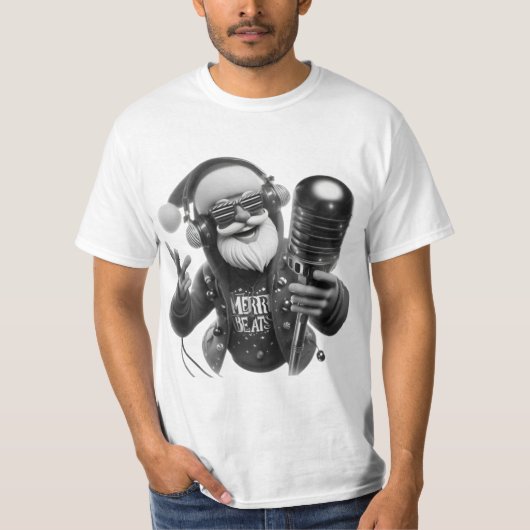 Fusion Abstraite : Conception de T-Shirt Sombre (Devant)