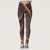 Fusion de bande : Leggings géométriques Brown et n (Devant)