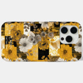 Fusion Florale Dorée – Étui Téléphone Élégant (Verso (horizontal))