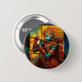 FUSION-LORD KRISHNA Chennai Ronde Button 5,7 Cm (Voorkant /achterkant)