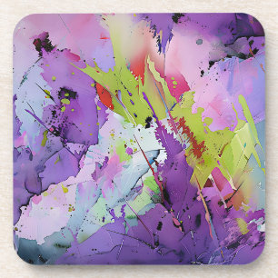 "Fusion of Hues" Hedendaagse Abstracte kunst Bier Onderzetter