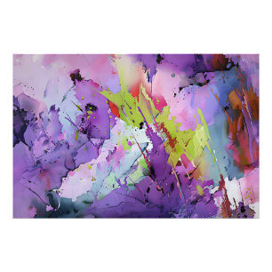 "Fusion of Hues" Hedendaagse Abstracte kunst Foto Afdruk