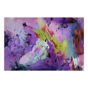 "Fusion of Hues" Hedendaagse Abstracte kunst Perfect Poster