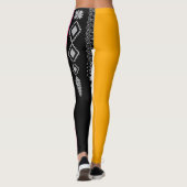 Fusion Tribal Bold Jaune & rose avec Leggings (Dos)