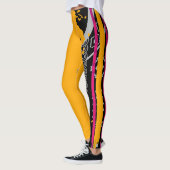 Fusion Tribal Bold Jaune & rose avec Leggings (Gauche)