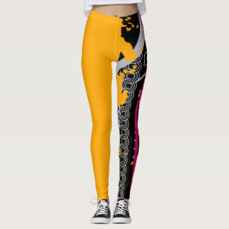 Fusion Tribal Bold Jaune & rose avec Leggings