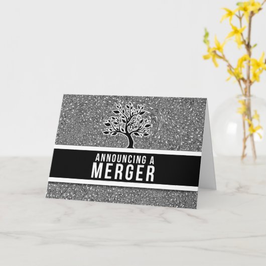 Fusionner Faire-part classique noir noir (Fleur jaune)