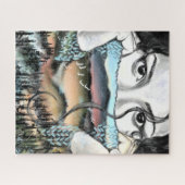 Fusionner la nature Puzzle Feeling Femme - Peintur (Horizontal)