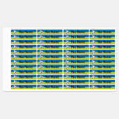 Fußball blau grün - 96 schmale Kinder Etiketten Labels (Vel)