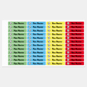 Fußball bunt - 96 schmale Kinder Etiketten Labels (Vel)