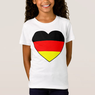 Fussball Deutschland Herz-Flagge Günstig T-shirt
