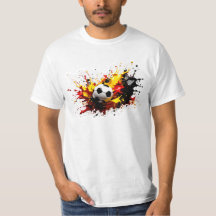 Fussball fällt in die Farben Rot Gelb Schwarz