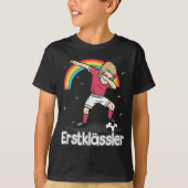 Fußball Junge 1. Klasse Schulkind Schulanfang T-shirt (Voorkant)