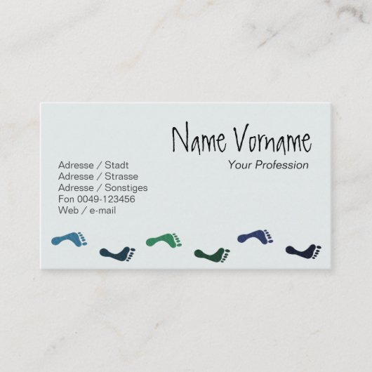 Füße Visitekaartje (Voorkant)
