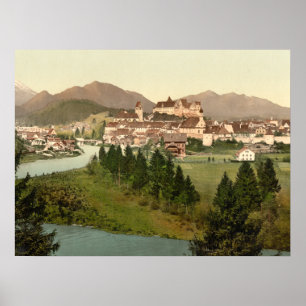 Fussen, Bavaria, Duitse archiefafdruk Poster