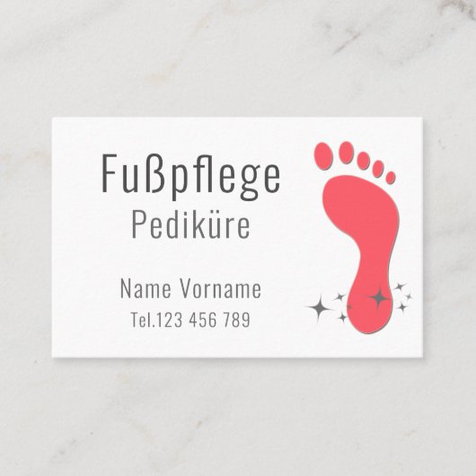 Fußpflege Pediküre Visitekaartje (Voorkant)