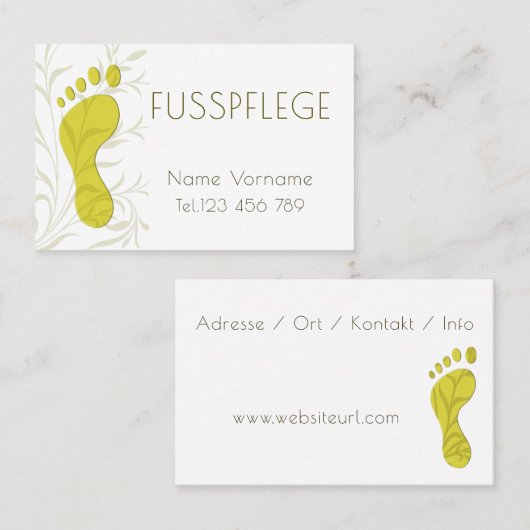 Fußpflege Pediküre Visitekaartje (Voorkant / Achterkant)