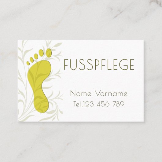Fußpflege Pediküre Visitekaartje (Voorkant)