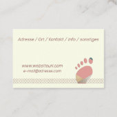 Fusspflege Podologe Visitekaartje (Achterkant)