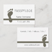 Fusspflege Podologe Visitekaartje (Voorkant / Achterkant)