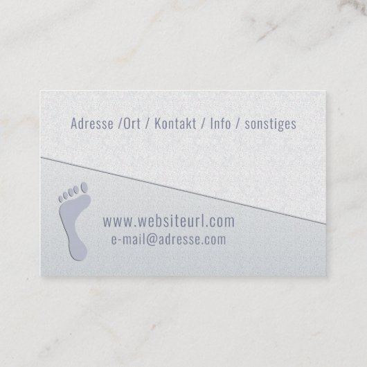 Fusspflege Podologe Visitekaartje (Achterkant)