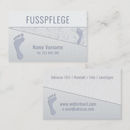 Fusspflege Podologe Visitekaartje (Voorkant / Achterkant)