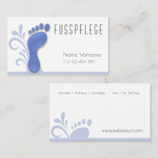 fusspflege visitekaartje (Voorkant / Achterkant)