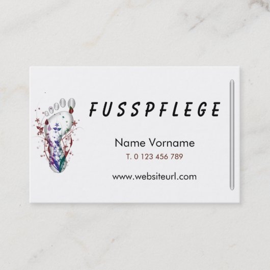 fusspflege visitekaartje (Voorkant)