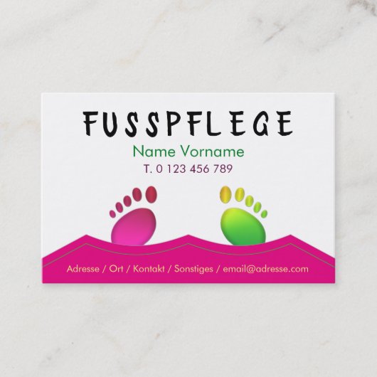 fusspflege visitekaartje (Voorkant)