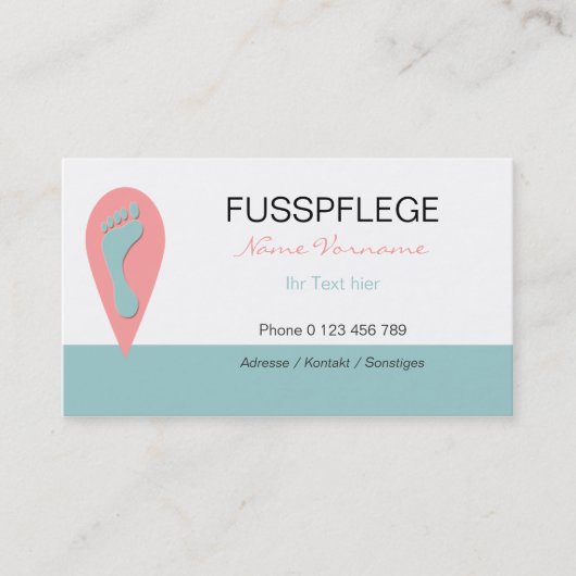 fusspflege visitekaartje (Voorkant)