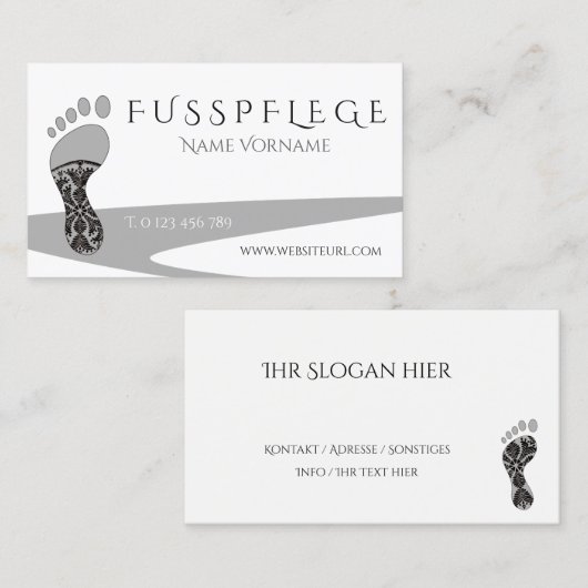 fusspflege visitekaartje (Voorkant / Achterkant)
