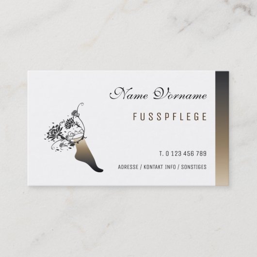 fusspflege visitekaartje (Voorkant)