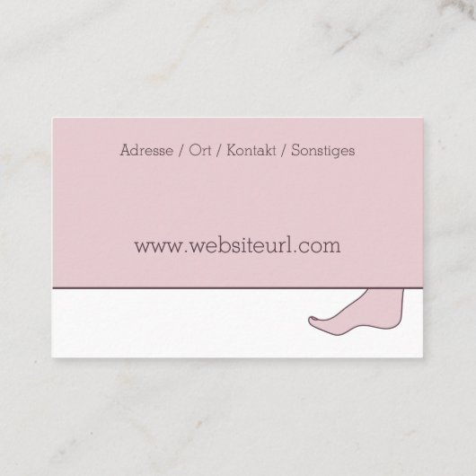 Fusspflege Visitekaartje (Achterkant)