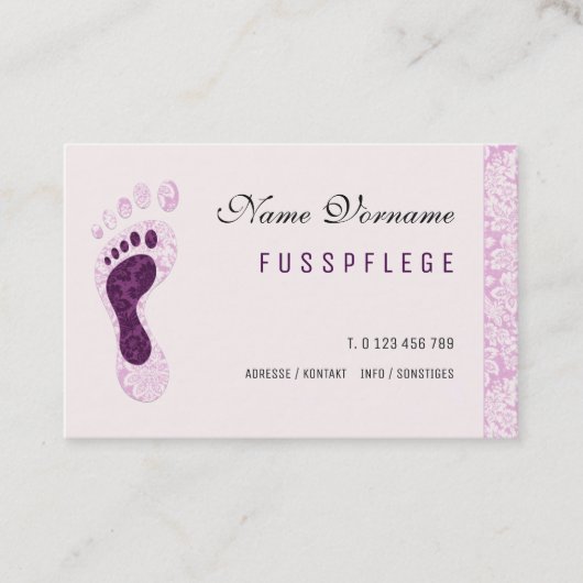 fusspflege visitekaartje (Voorkant)