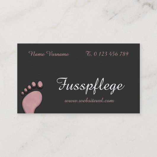 fusspflege visitekaartje (Voorkant)