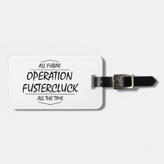 Fustercluck-bagagelabels Bagagelabel (Voorkant horizontaal)