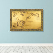 Fusuma: Tigers and Dragon Canvas Afdruk (Insitu (Houten vloer))