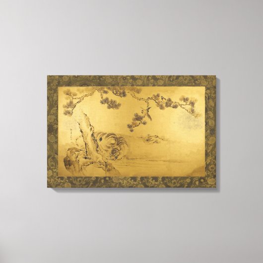 Fusuma: Tigers and Dragon Canvas Afdruk (Voorkant)