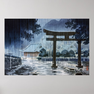 Futarazan Shrine in Nikko door Tsuchiya Koitsu Poster