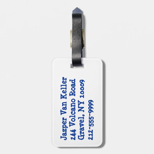 Futbal Coach Bagagelabel (Achterkant verticaal)