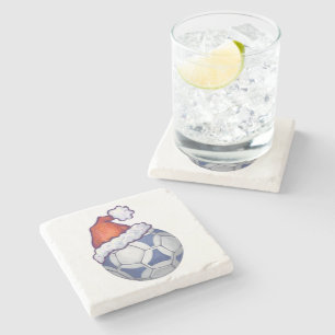 Futbal kerst stenen onderzetter