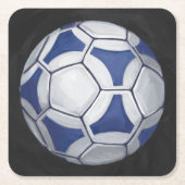 Futbal Vierkante Kartonnen Onderzetter (Voorkant)