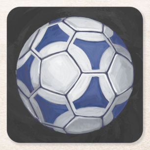 Futbal Vierkante Kartonnen Onderzetter