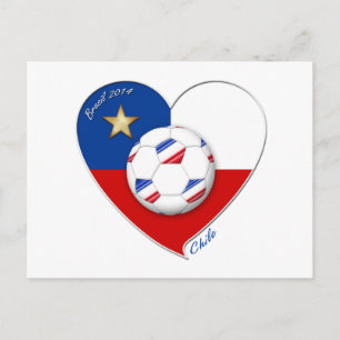 Fútbol "CHILE" 2014. Nationaal team Briefkaart