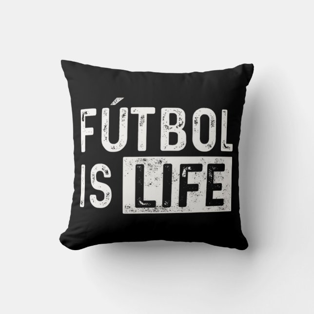 Futbol is het Football Lover Soccer Fun Kussen (Voorkant)