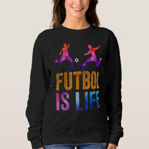 Futbol is Life Football Voetbal Kleur T-shirt