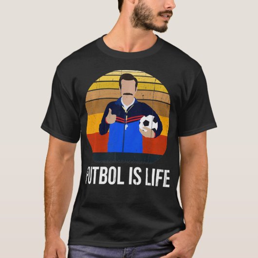 Futbol is Life Retro  T-shirt (Voorkant)