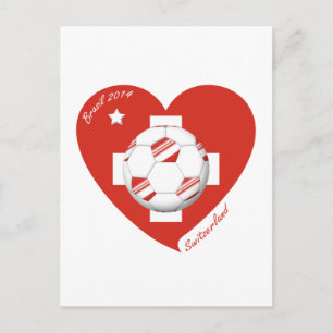 Fútbol Suiza SWITZERLAND Soccer National Team 2014 Briefkaart