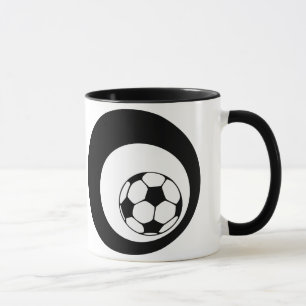 futbol. zwarte cirkels. mok